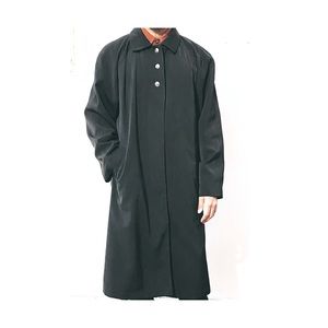 Vintage Unisex Black Trench Coat